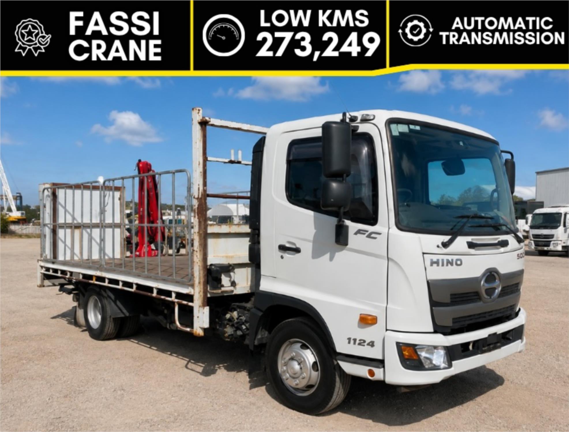 2019 Hino 500 Series Cab Chassis FC1124 Auto