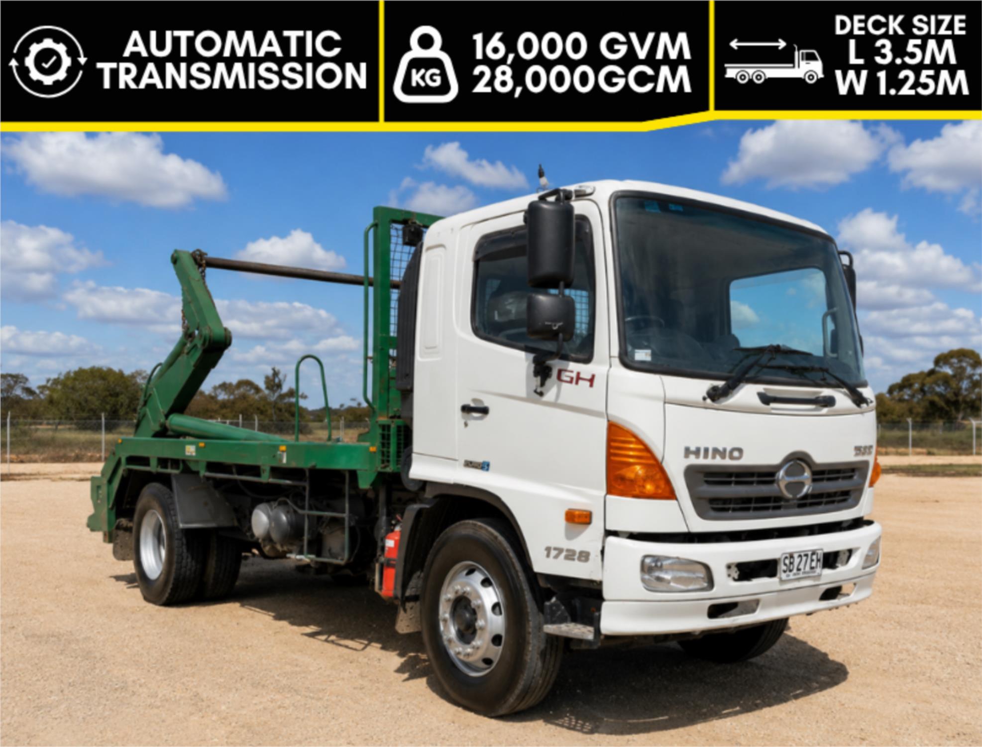 2011 Hino 500 Series Cab Chassis GH1728 Auto