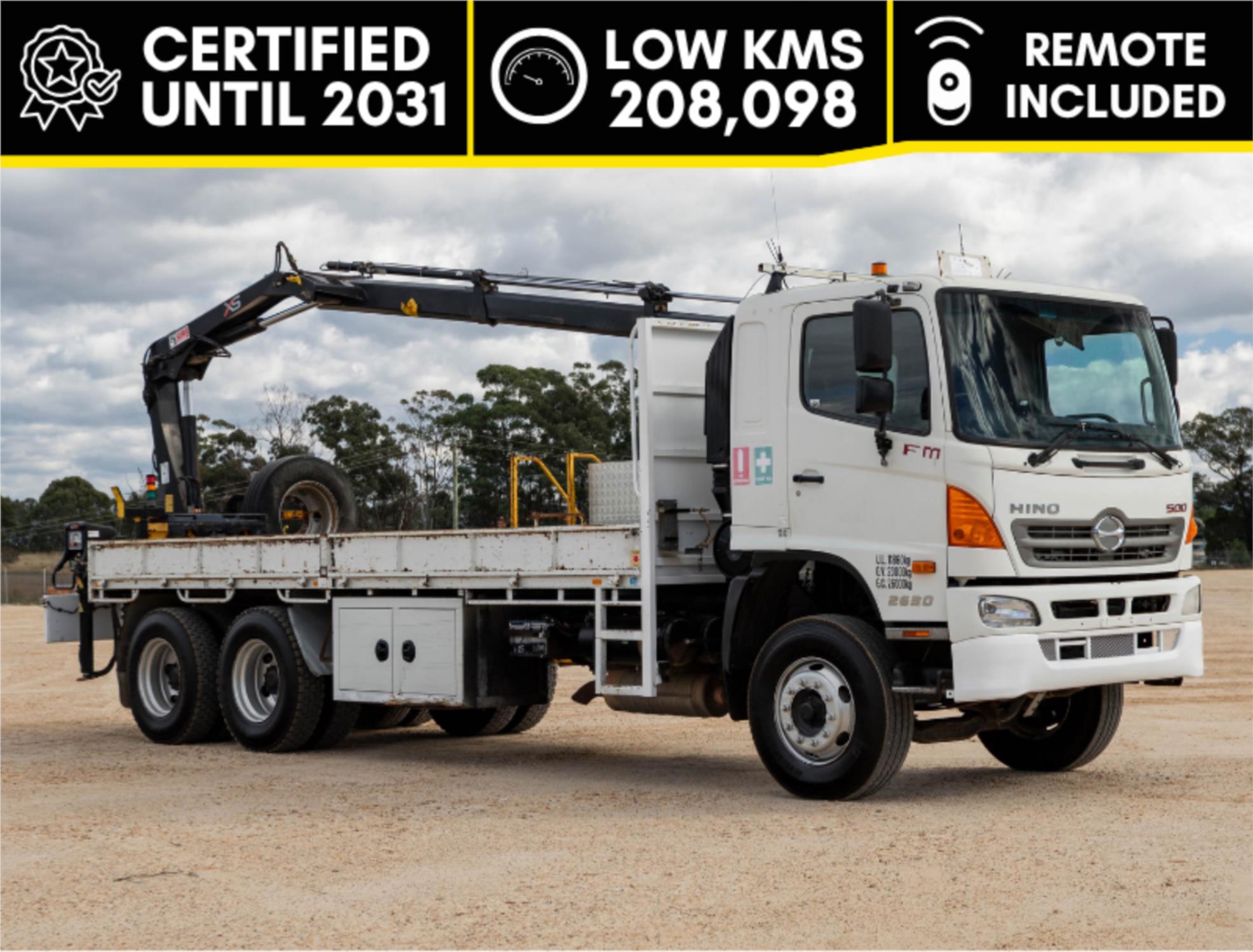 2010 HINO FM1ARKG AUTO Crane Truck