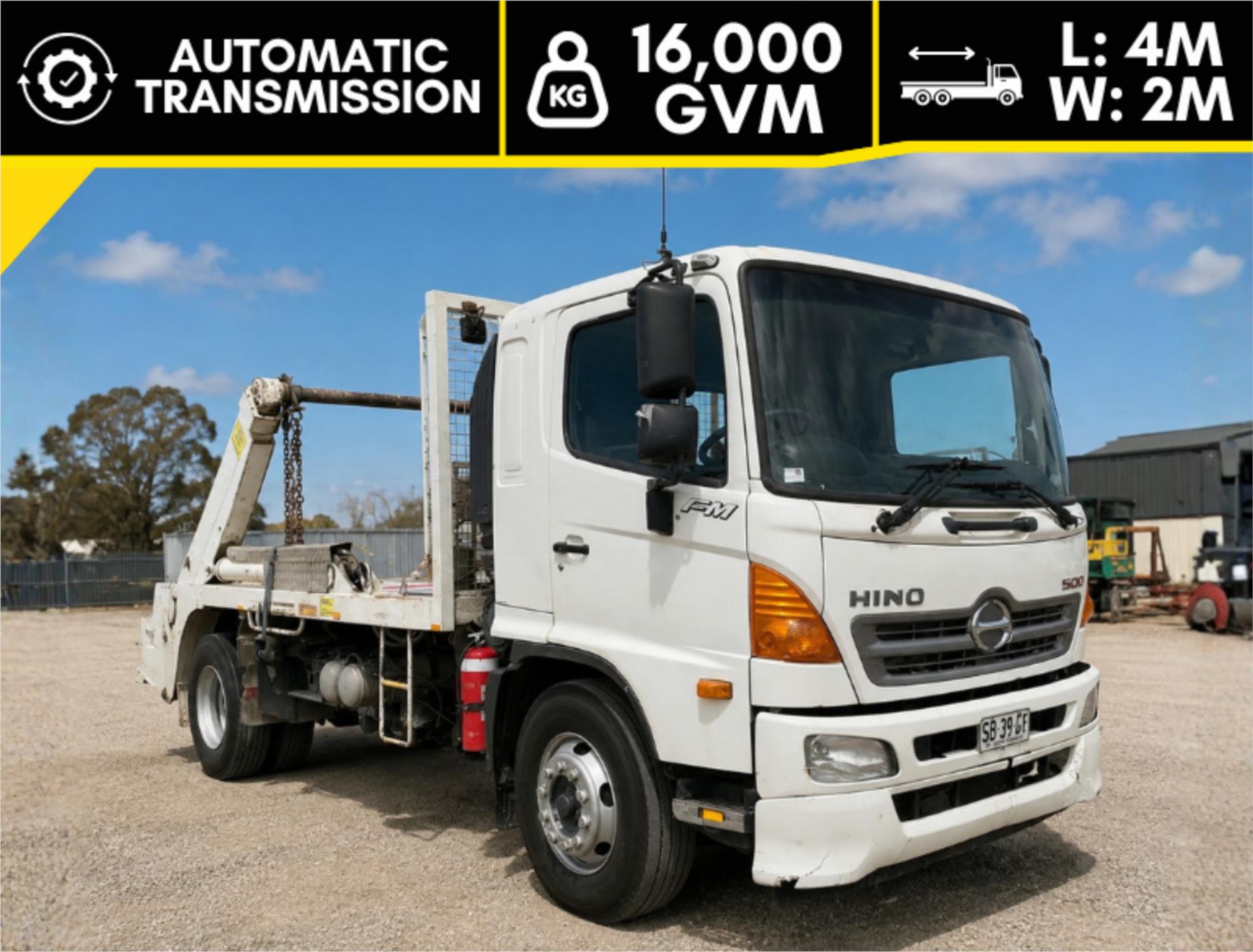2012 Hino 500 Series Cab Chassis GH1728 Auto