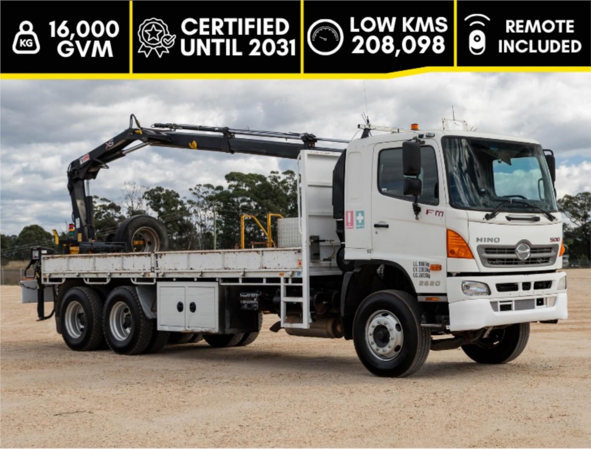 2010 HINO FM1ARKG AUTO Crane Truck